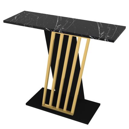 Mesa de apoio GRAVITY 76,8x90 cm preto/dourado