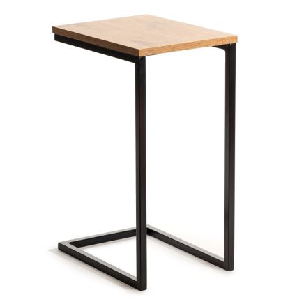 Mesa de apoio HELPER 57x40 cm preto/castanho