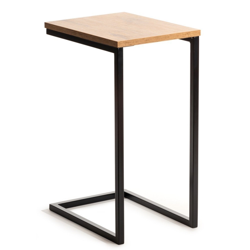 Mesa de apoio HELPER 57x40 cm preto/castanho