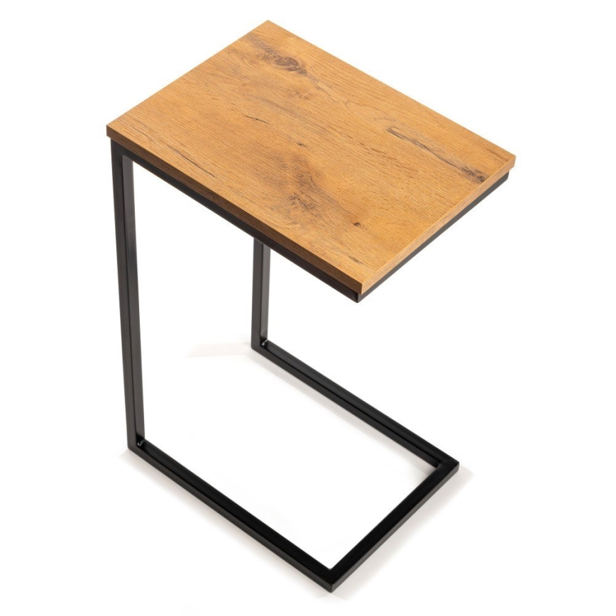 Mesa de apoio HELPER 57x40 cm preto/castanho