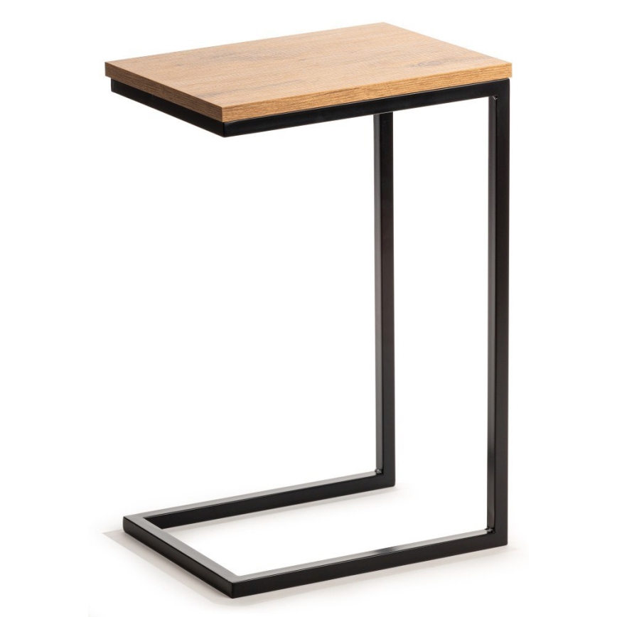 Mesa de apoio HELPER 57x40 cm preto/castanho