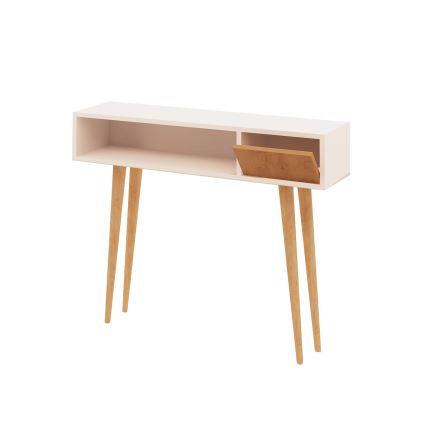 Mesa de apoio KIOGI 94x100 cm branco/ bege