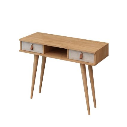 Mesa de apoio LAWEN 88x100 cm bege/cinzento