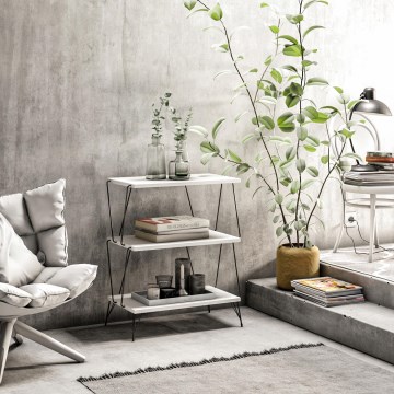 Mesa de apoio LAZANDOS 75x48 cm branco