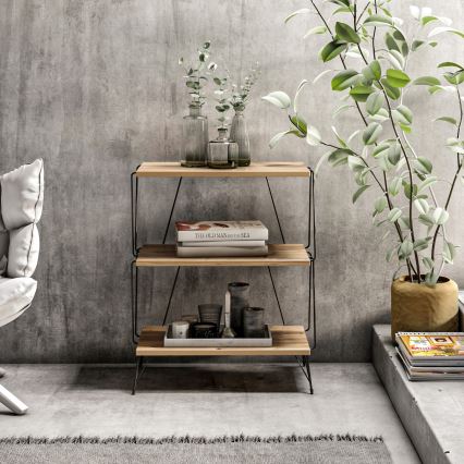 Mesa de apoio LAZANDOS 75x48 cm castanho/preto