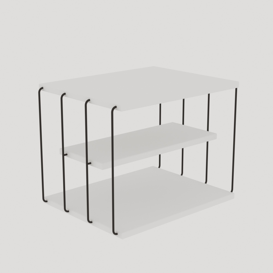 Mesa de apoio LIFON 40x50 cm branco/preto