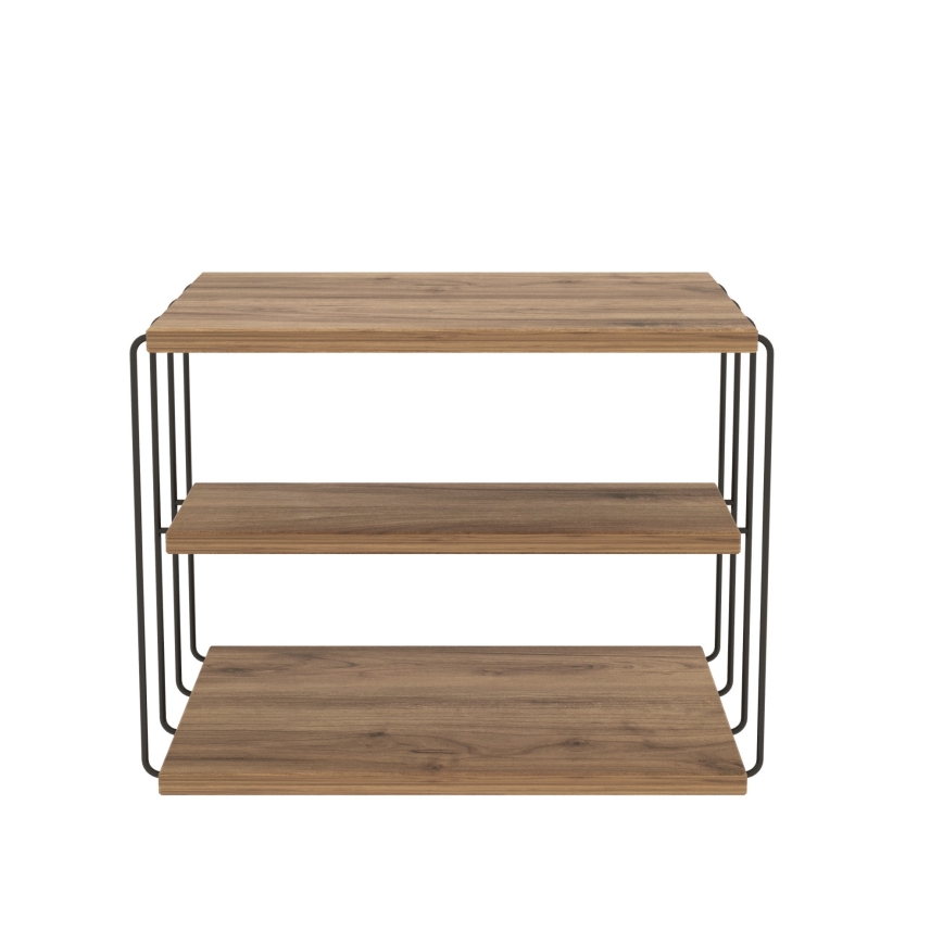 Mesa de apoio LIFON 40x50 cm castanho/preto