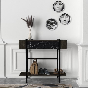 Mesa de apoio LISBON 82x90 cm preto