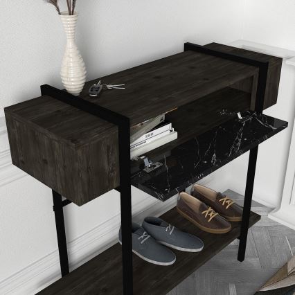 Mesa de apoio LISBON 82x90 cm preto