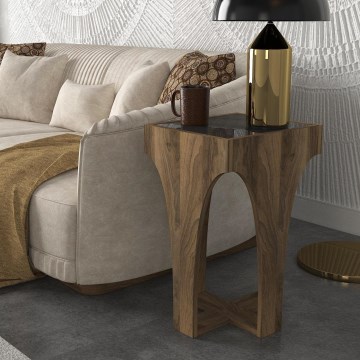 Mesa de apoio LITUS 58x37 cm castanho