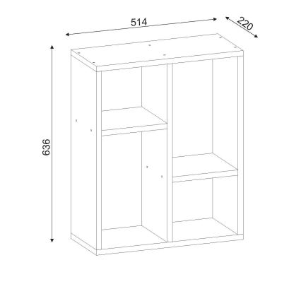 Mesa de apoio LUPUS 63,6x51,4 cm branco