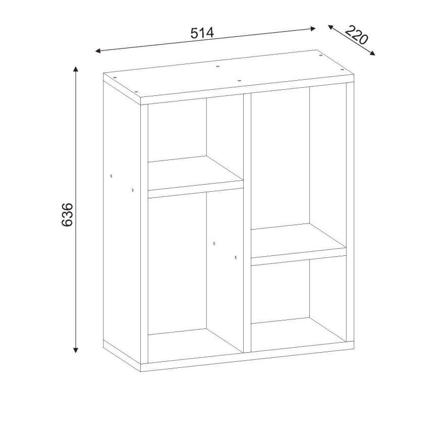 Mesa de apoio LUPUS 63,6x51,4 cm branco
