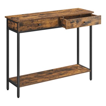 Mesa de apoio LUVOR castanho/preto