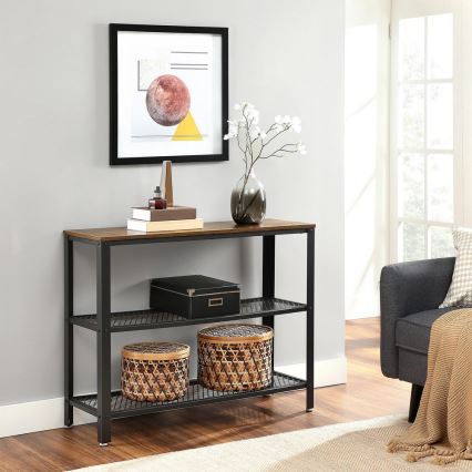 Mesa de Apoio LUVOR castanho/preto