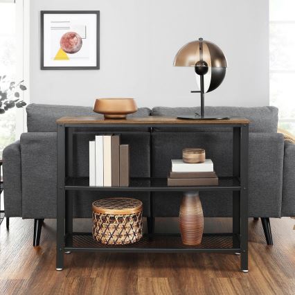 Mesa de Apoio LUVOR castanho/preto