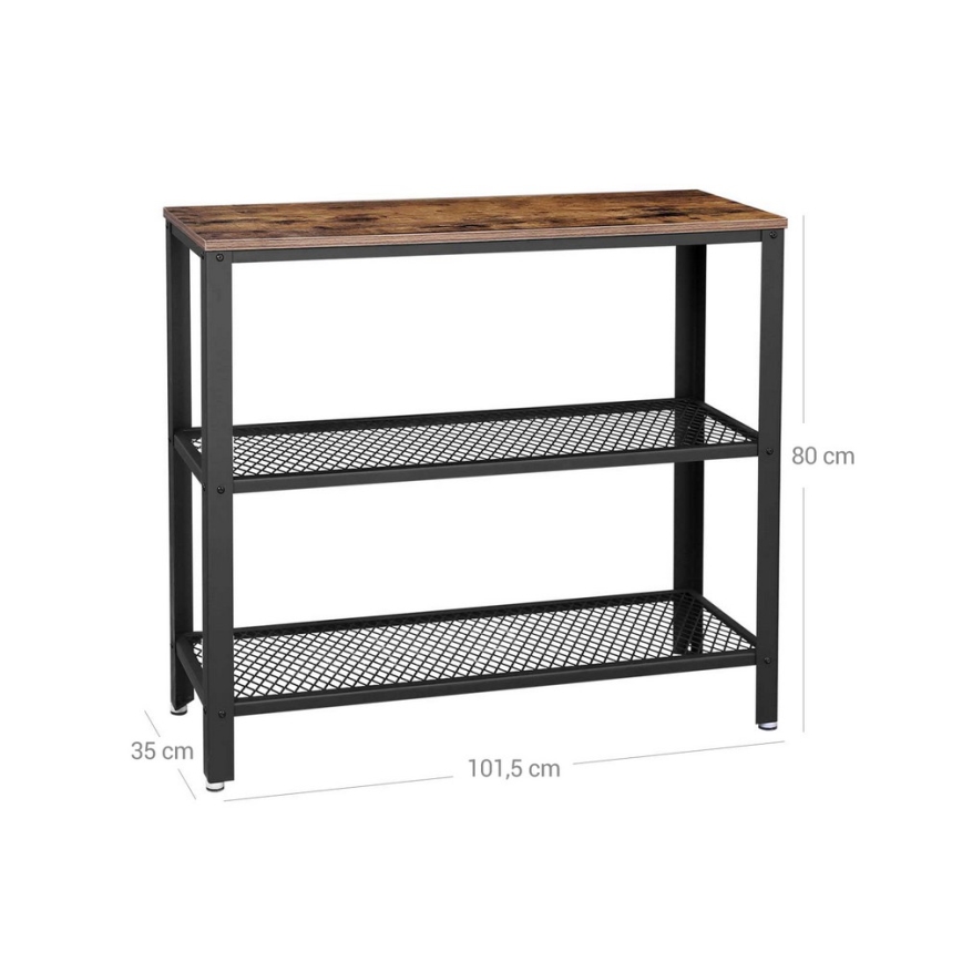 Mesa de Apoio LUVOR castanho/preto