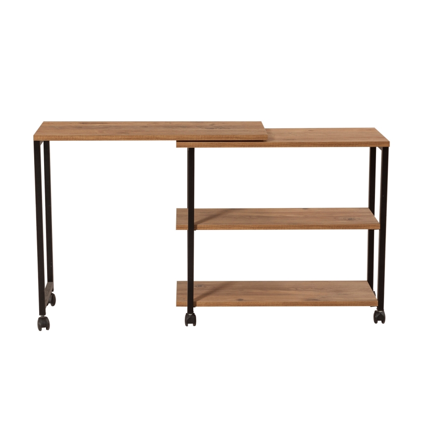 Mesa de apoio MELIN 63x70 cm castanho/preto