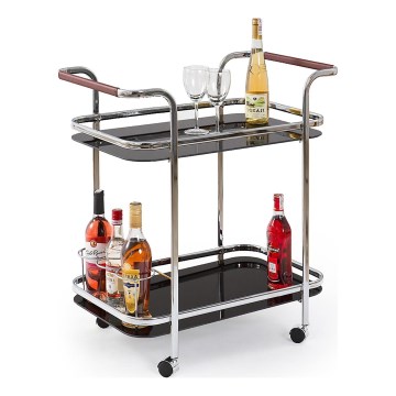 Mesa de apoio móvel para bar BAR 74x69 cm cromado brilhante