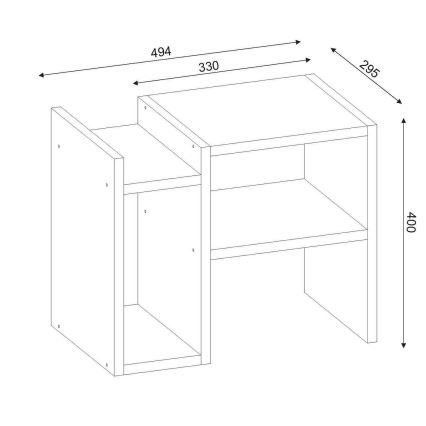 Mesa de apoio PIYON 40x49,4 cm branco