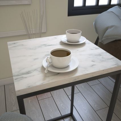 Mesa de apoio PURE 62x35 cm branco/preto