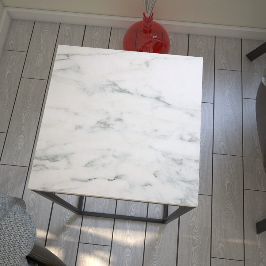 Mesa de apoio PURE 62x35 cm branco/preto