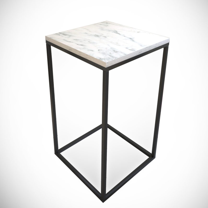 Mesa de apoio PURE 62x35 cm branco/preto