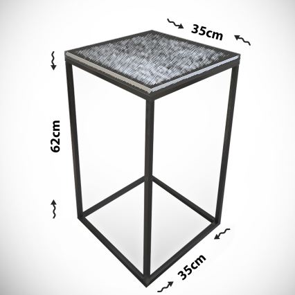 Mesa de apoio PURE 62x35 cm branco/preto