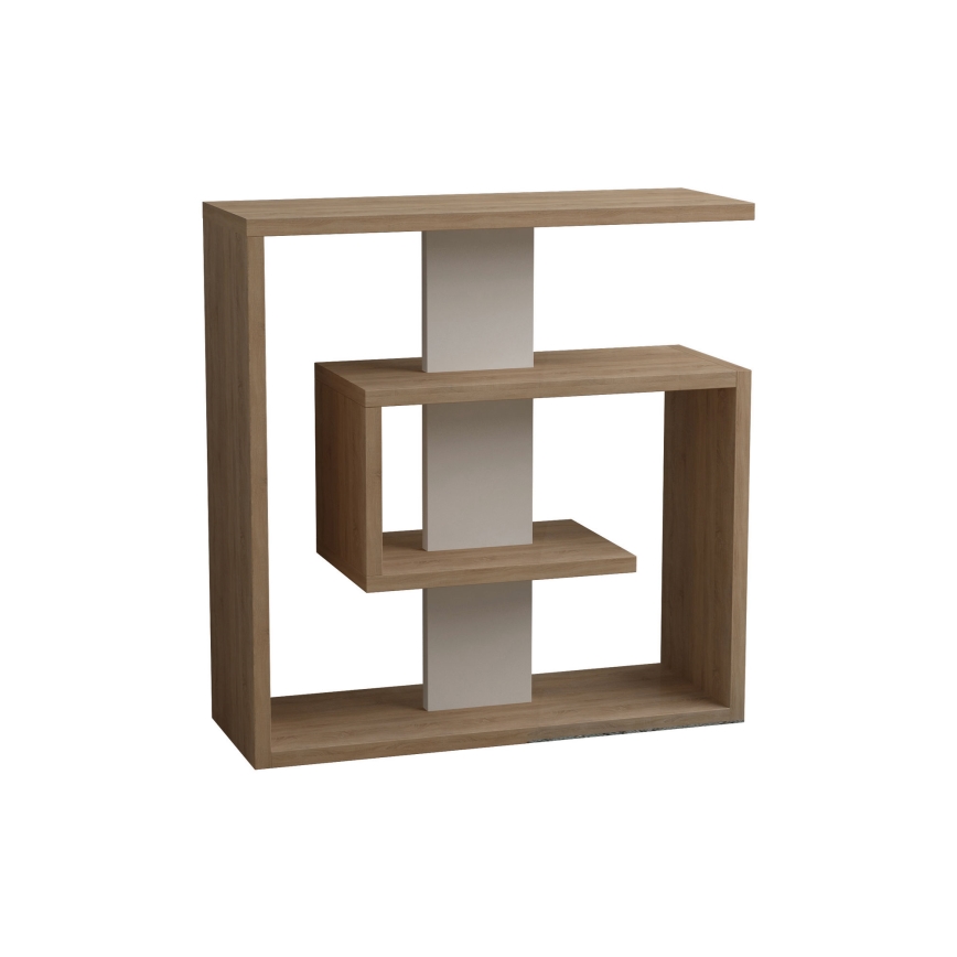 Mesa de apoio SALY 57x55 cm bege/castanho