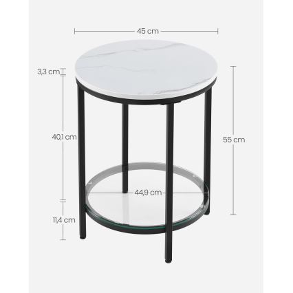 Mesa de Apoio SID preta/branca