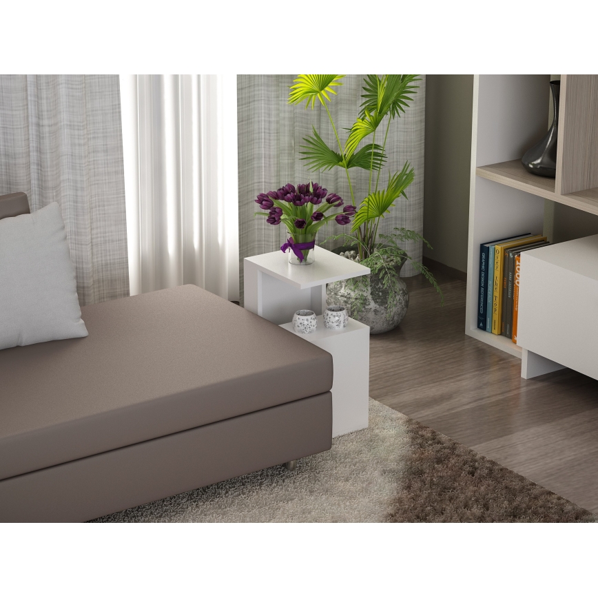 Mesa de apoio SISTER 60x35 cm branco