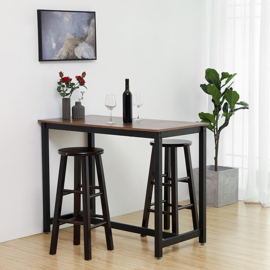 Mesa de bar BARTIS castanha/preta