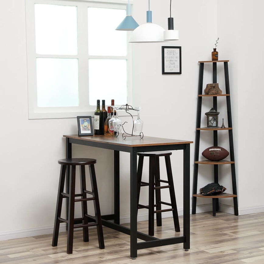 Mesa de bar BARTIS castanha/preta