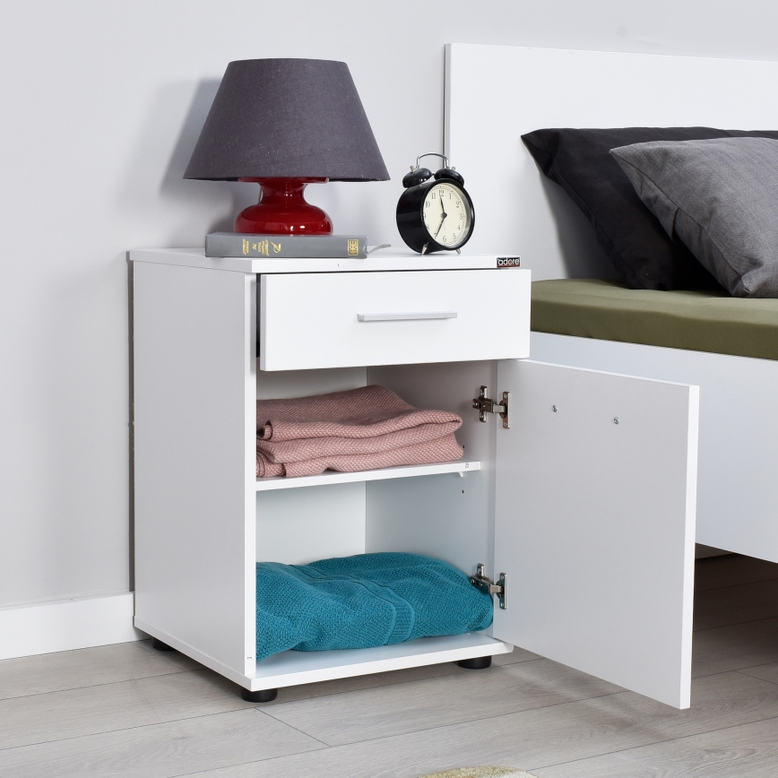 Mesa de cabeceira 57x40 cm branco
