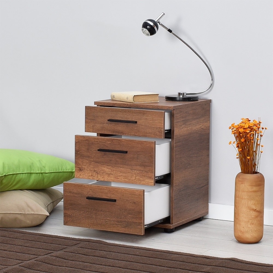 Mesa de cabeceira 57x40 cm castanho