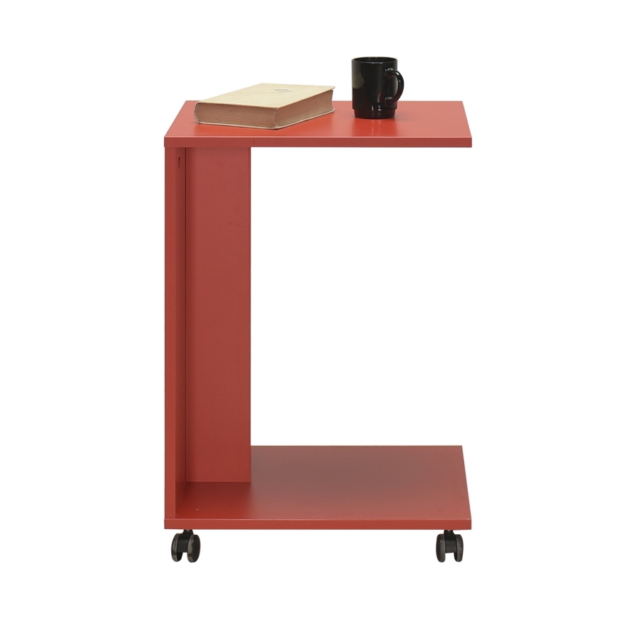 Mesa de cabeceira 65x35 cm vermelho