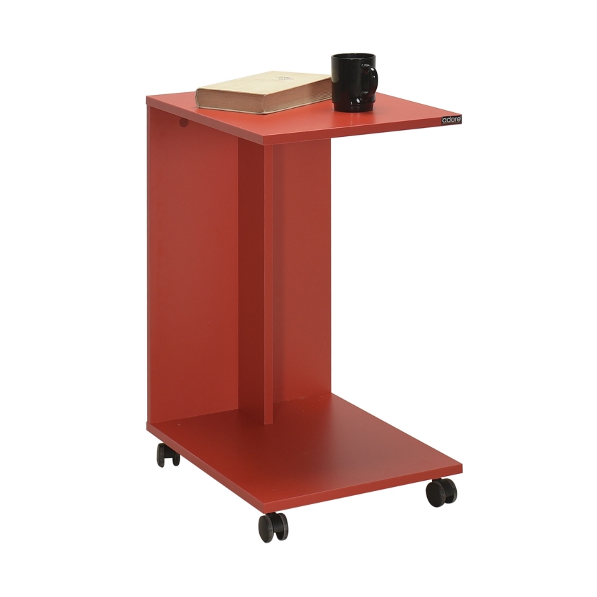 Mesa de cabeceira 65x35 cm vermelho