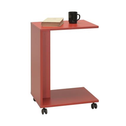 Mesa de cabeceira 65x35 cm vermelho