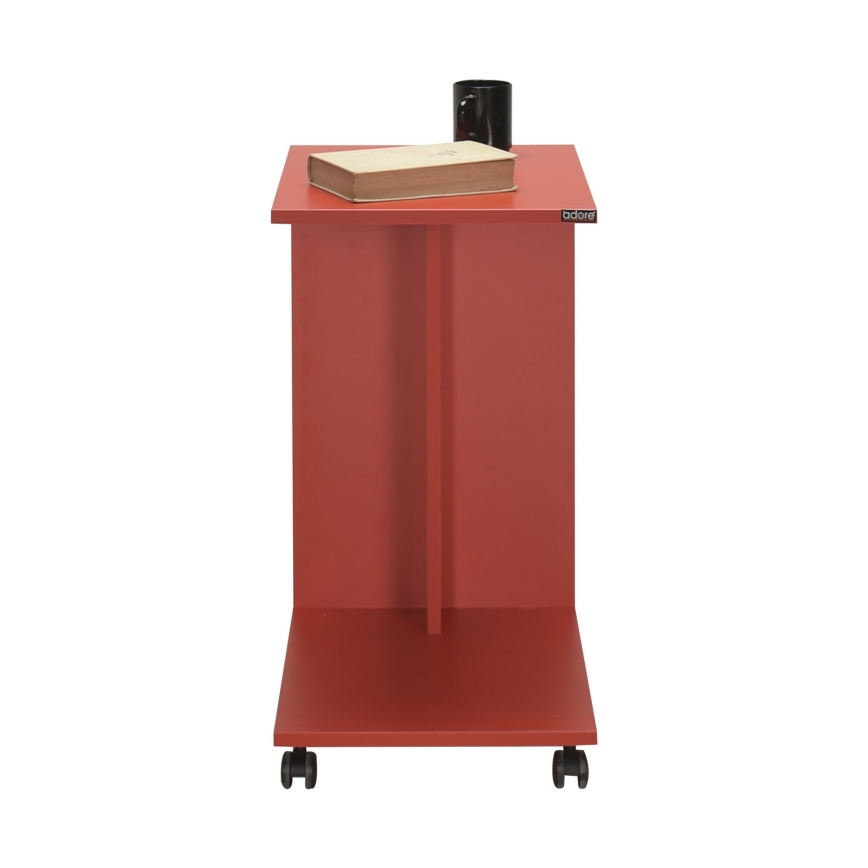 Mesa de cabeceira 65x35 cm vermelho