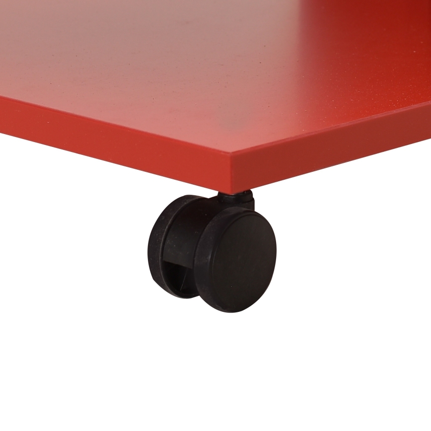 Mesa de cabeceira 65x35 cm vermelho