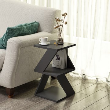Mesa de cabeceira ALBENI 50x30 cm antracite