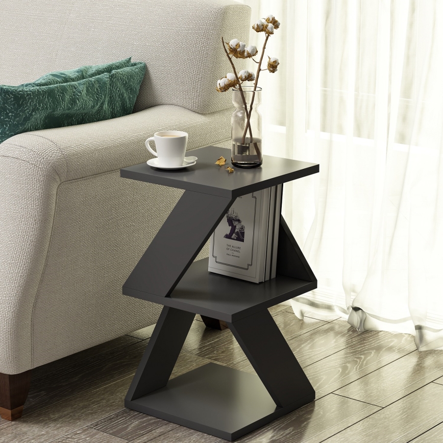Mesa de cabeceira ALBENI 50x30 cm antracite