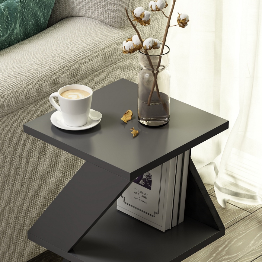 Mesa de cabeceira ALBENI 50x30 cm antracite