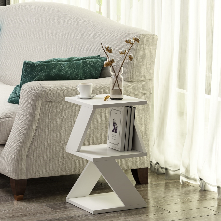 Mesa de cabeceira ALBENI 50x30 cm branco