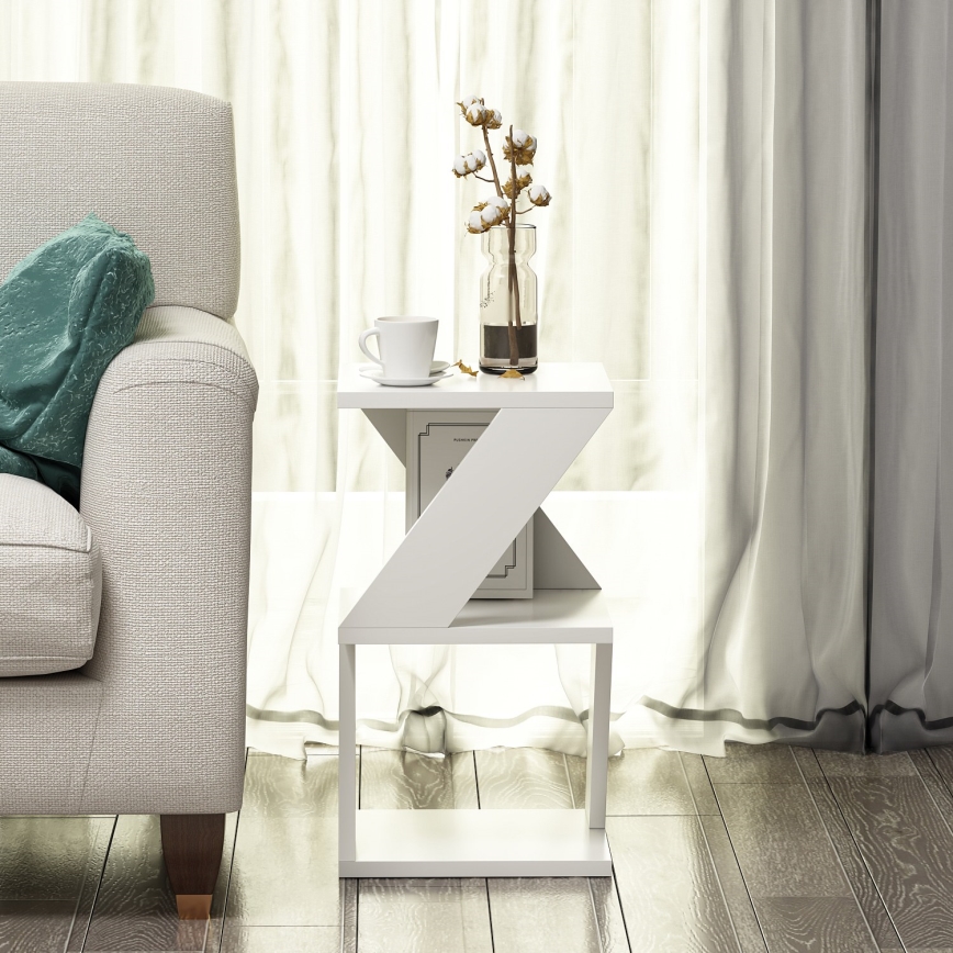 Mesa de cabeceira ALBENI 50x30 cm branco