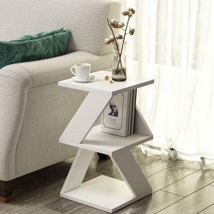 Mesa de cabeceira ALBENI 50x30 cm branco