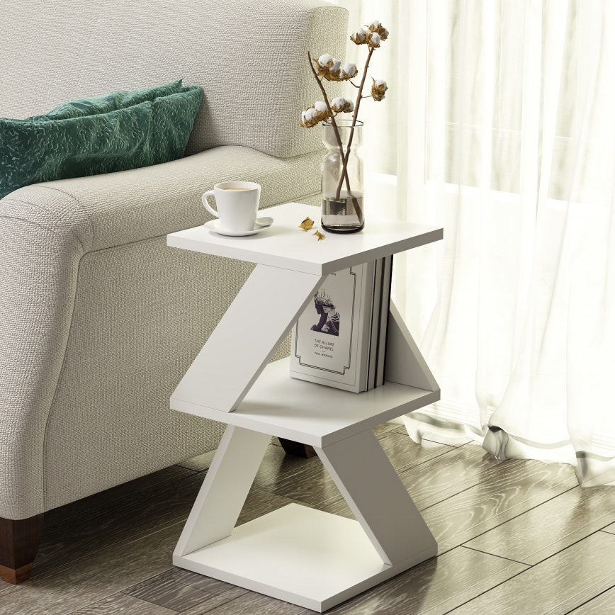 Mesa de cabeceira ALBENI 50x30 cm branco