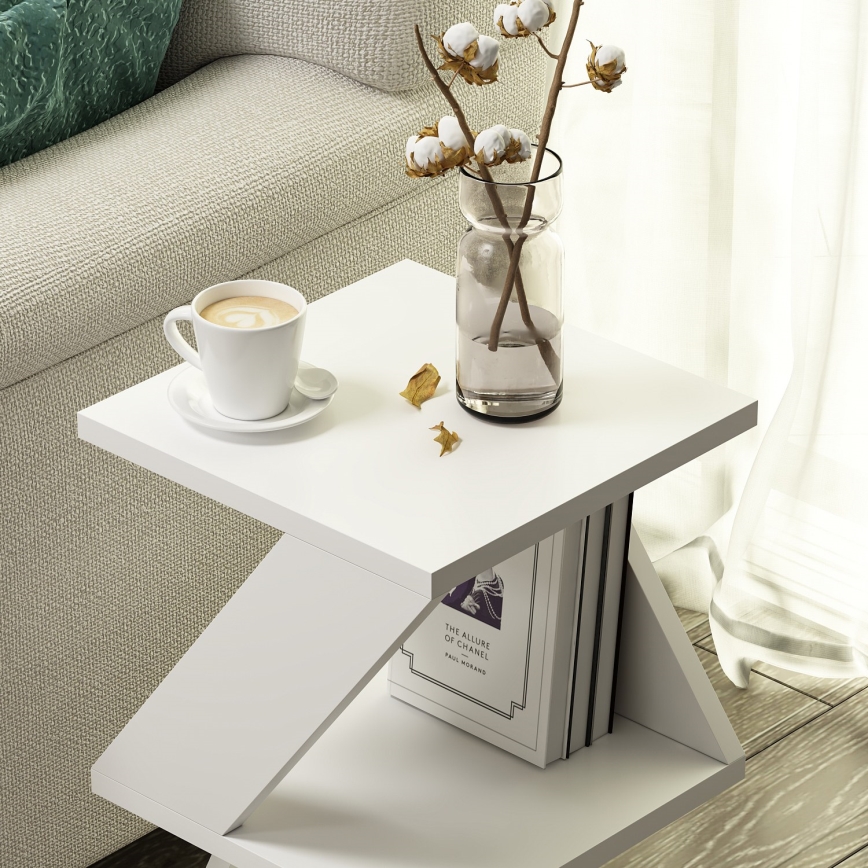 Mesa de cabeceira ALBENI 50x30 cm branco