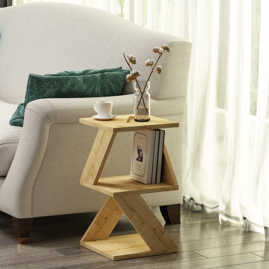 Mesa de cabeceira ALBENI 50x30 cm castanho