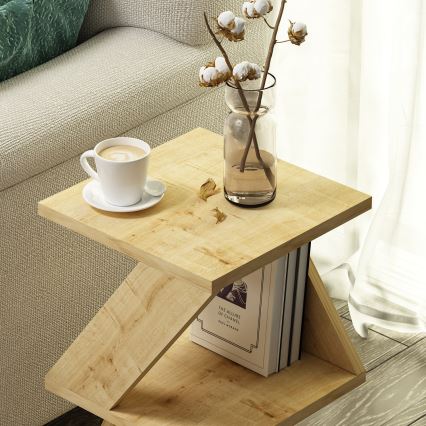Mesa de cabeceira ALBENI 50x30 cm castanho