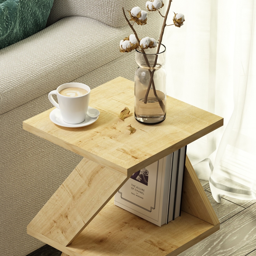 Mesa de cabeceira ALBENI 50x30 cm castanho